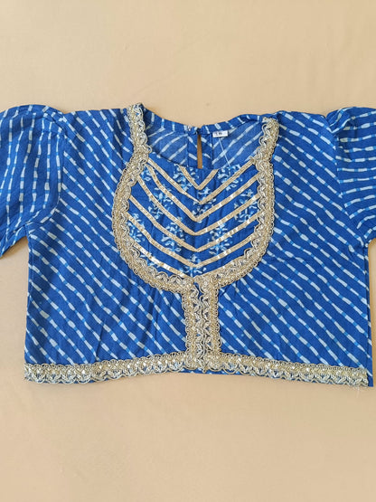 Block Print Blue Colour Lehenga Choli