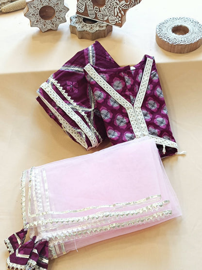 Jaal Buta Print wine Colour lehenga Choli