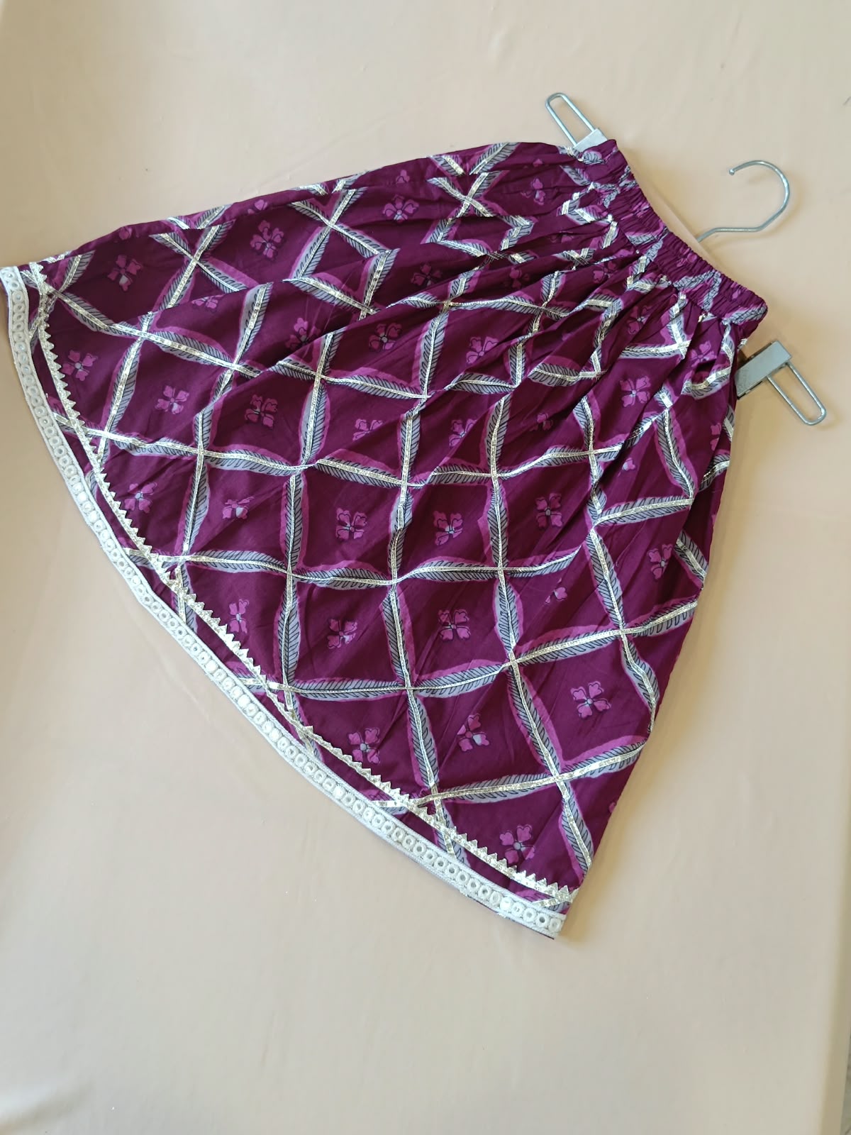 Jaal Buta Print wine Colour lehenga Choli