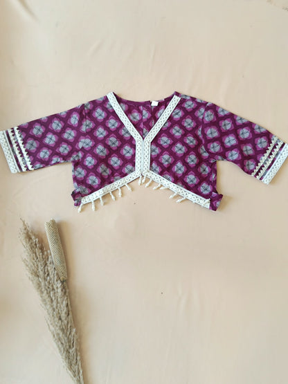 Jaal Buta Print wine Colour lehenga Choli