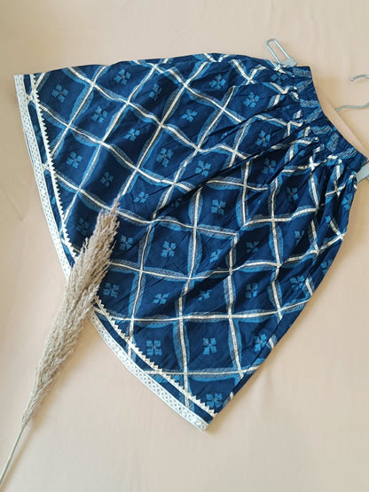Jaal Butta Print Blue Coloured Lehnga Choli