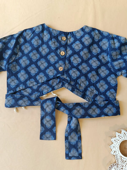Jaal Butta Print Blue Coloured Lehnga Choli