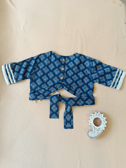 Jaal Butta Print Blue Coloured Lehnga Choli