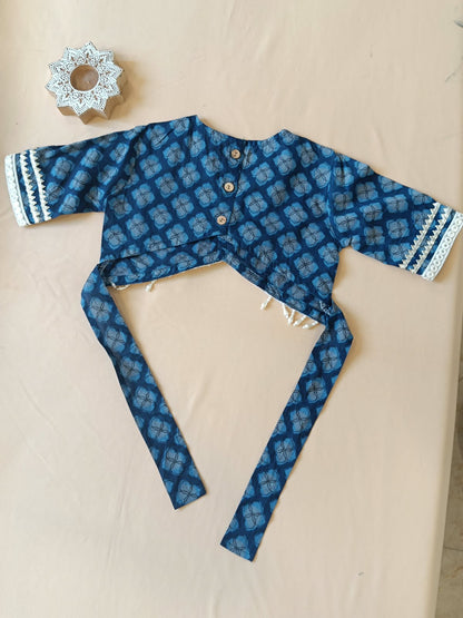Jaal Butta Print Blue Coloured Lehnga Choli