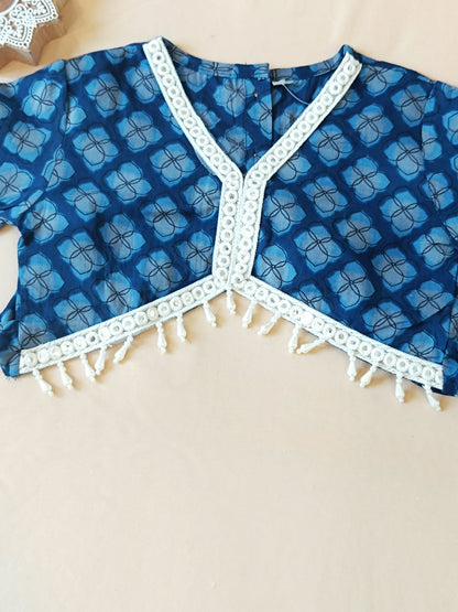 Jaal Butta Print Blue Coloured Lehnga Choli