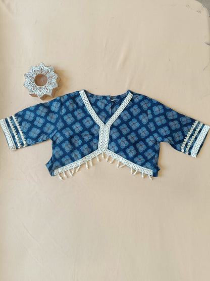 Jaal Butta Print Blue Coloured Lehnga Choli