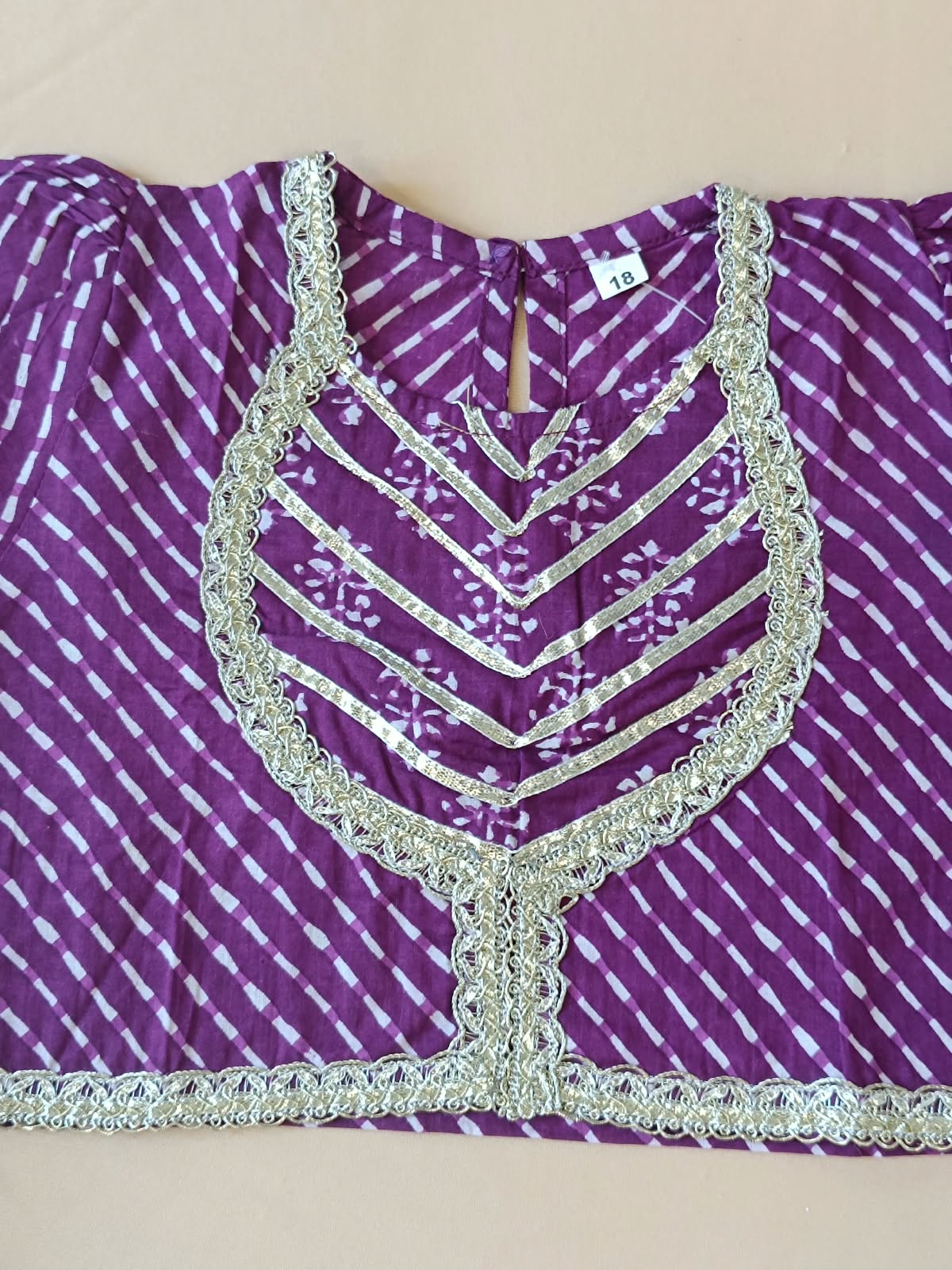 Block Print Purple Colour Lehenga Choli
