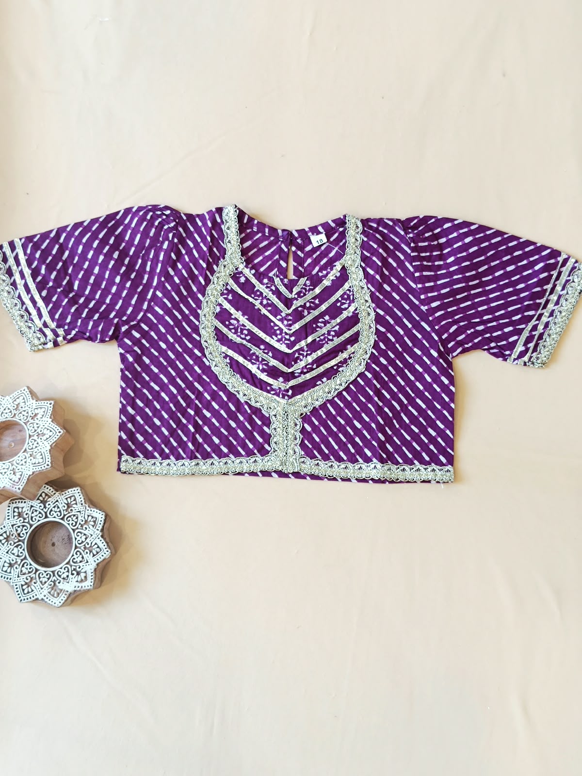 Block Print Purple Colour Lehenga Choli