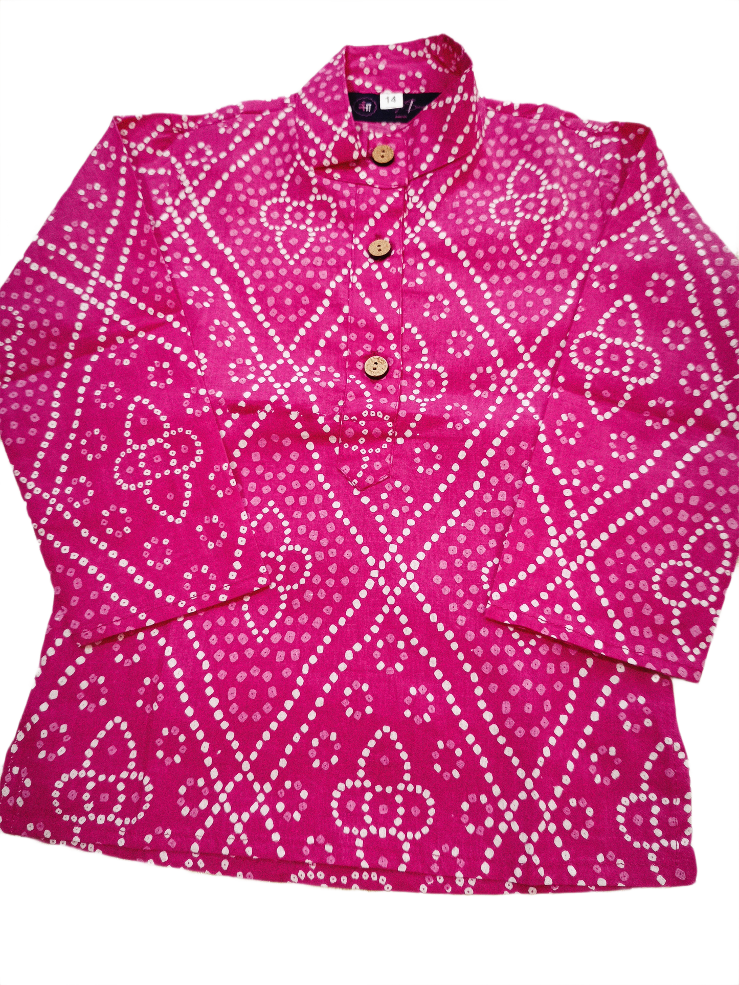 Purple Bandhej Tie and dye Kurta -Pyjama