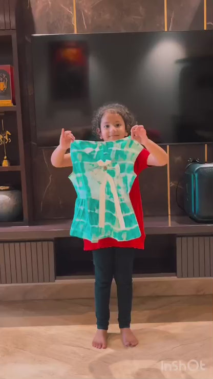 Tie –Dye  Aqua Green Colour Girls Co-ord Set